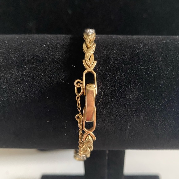 Geneve quartz watch in white & yellow gold with 1 cttws diamonds - Picture 5 of 8